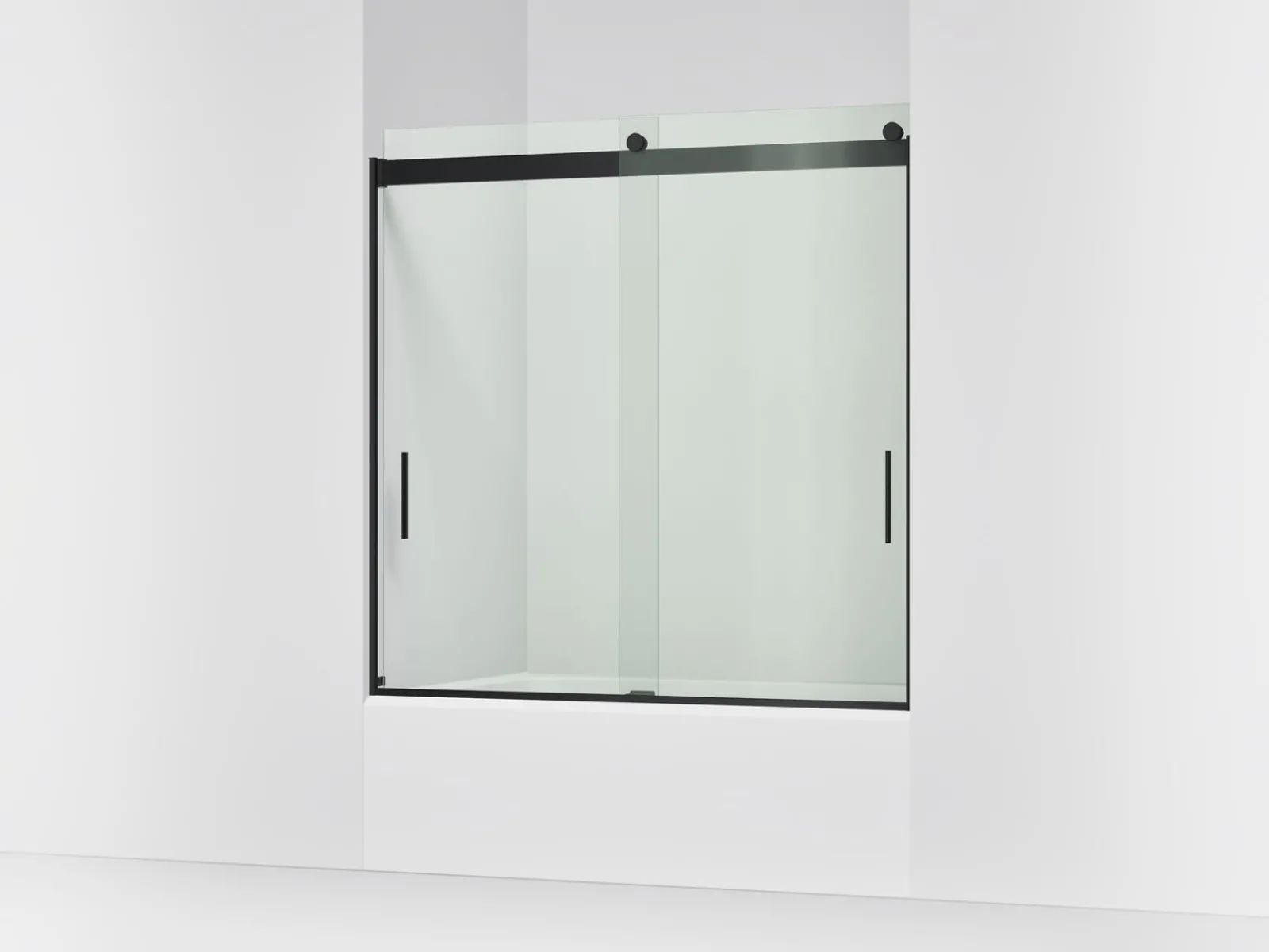 56-5/8"-59-5/8" W x 59-3/4" H bypass bath door with 1/4"-thick Crystal Clear glass^Kohler Sale