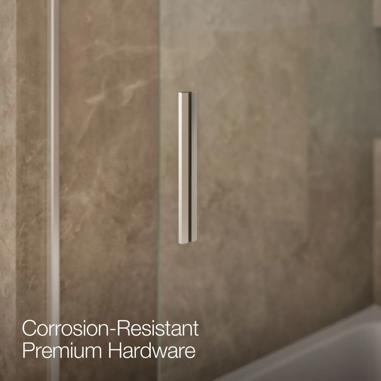 56-5/8"-59-5/8" W x 59-3/4" H bypass bath door with 1/4"-thick Crystal Clear glass^Kohler Sale