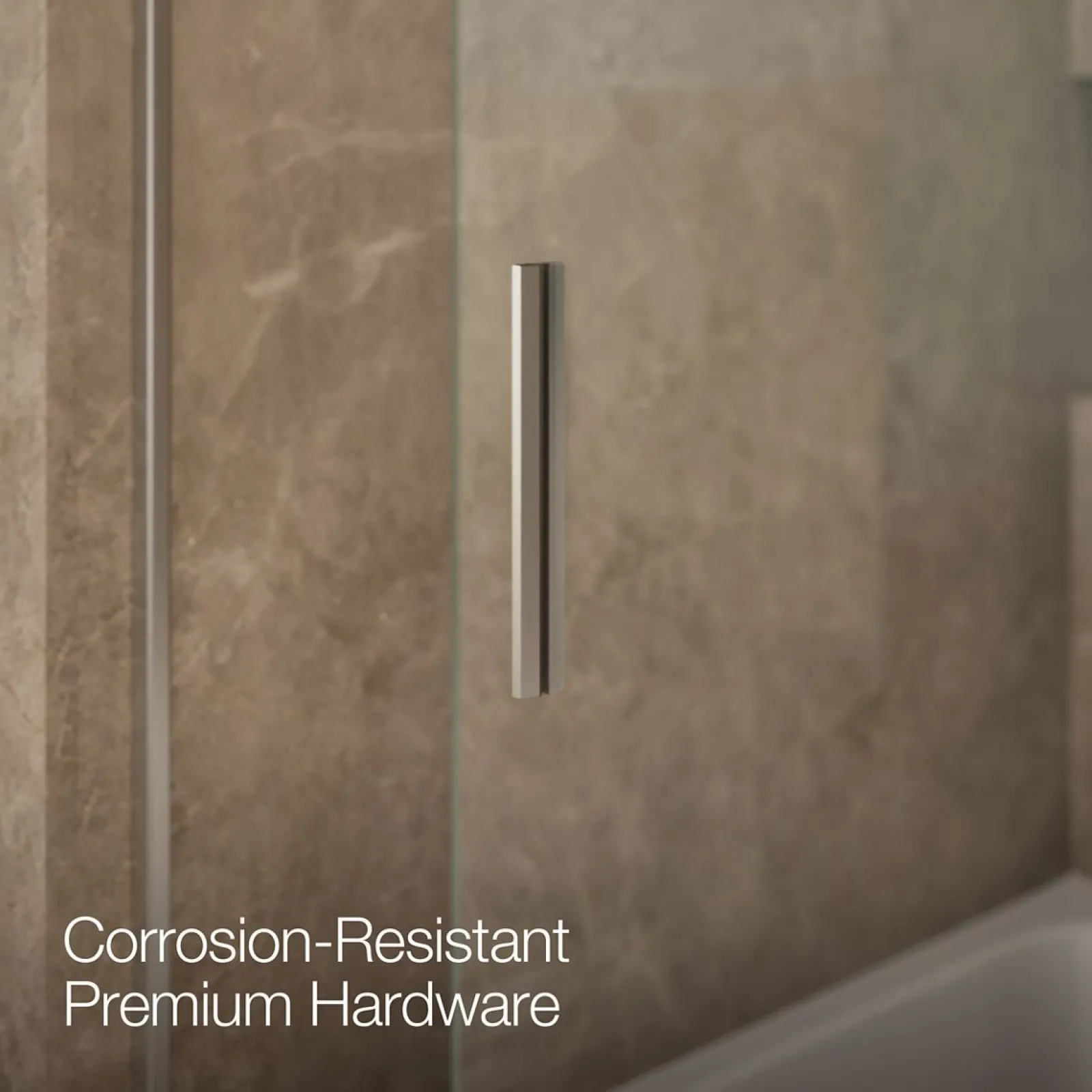 56-5/8"-59-5/8" W x 59-3/4" H bypass bath door with 1/4"-thick Crystal Clear glass^Kohler Sale