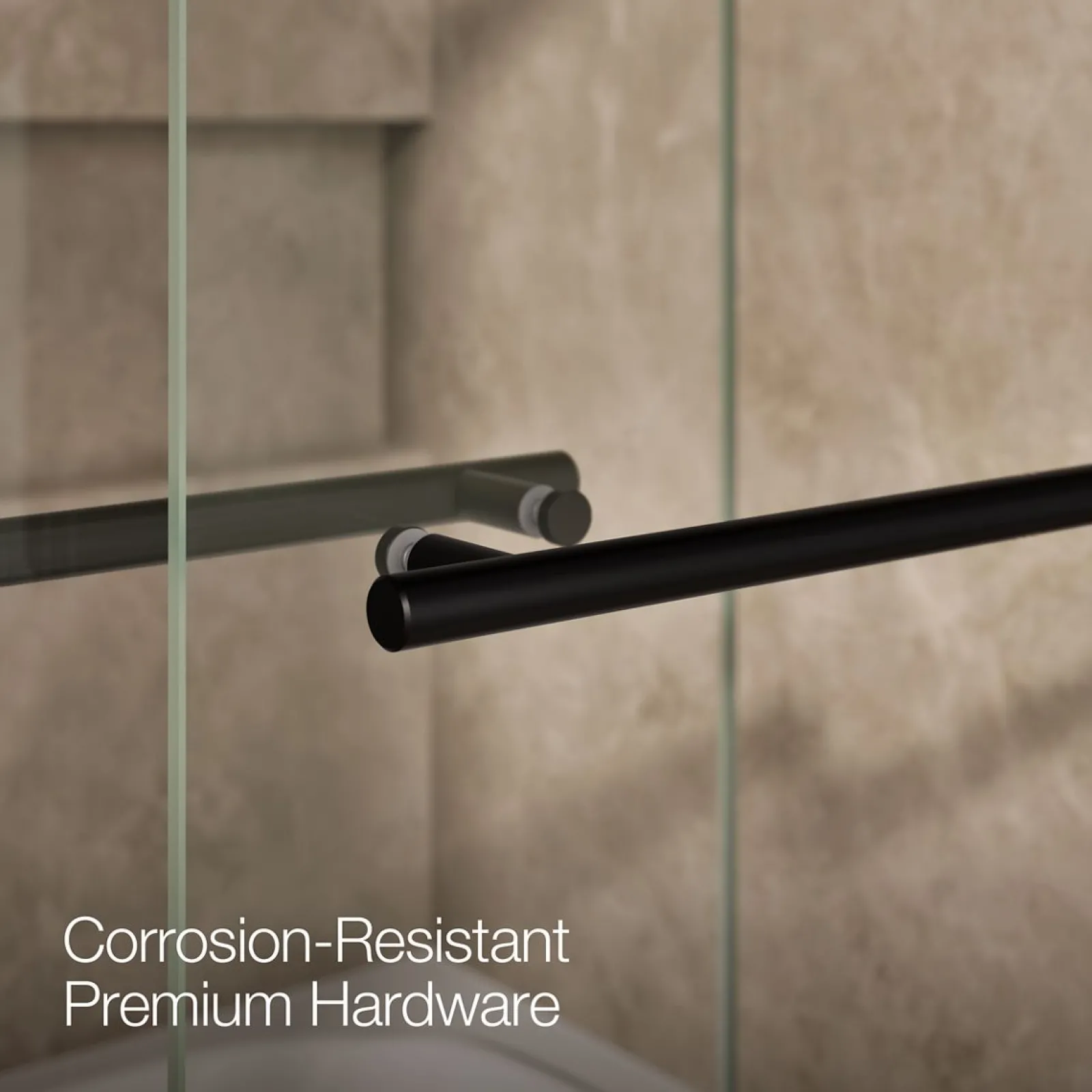 56-5/8"-59-5/8" W x 61.53" H bypass bath door with 3/8"-thick Crystal Clear glass^Kohler Hot