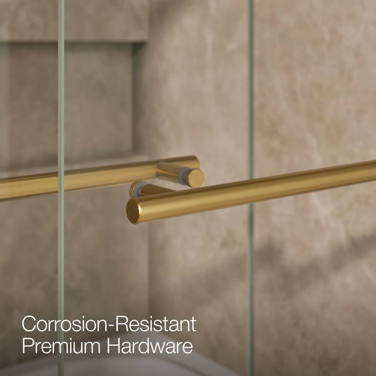 56-5/8"-59-5/8" W x 61.53" H bypass bath door with 3/8"-thick Crystal Clear glass^Kohler Hot