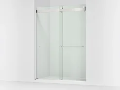 54"-60" W x 80-1/4" H bypass shower door with 3/8"-thick Crystal Clear glass^Kohler Outlet