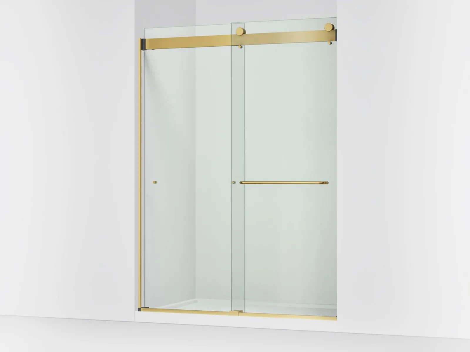 54"-60" W x 80-1/4" H bypass shower door with 3/8"-thick Crystal Clear glass^Kohler Outlet