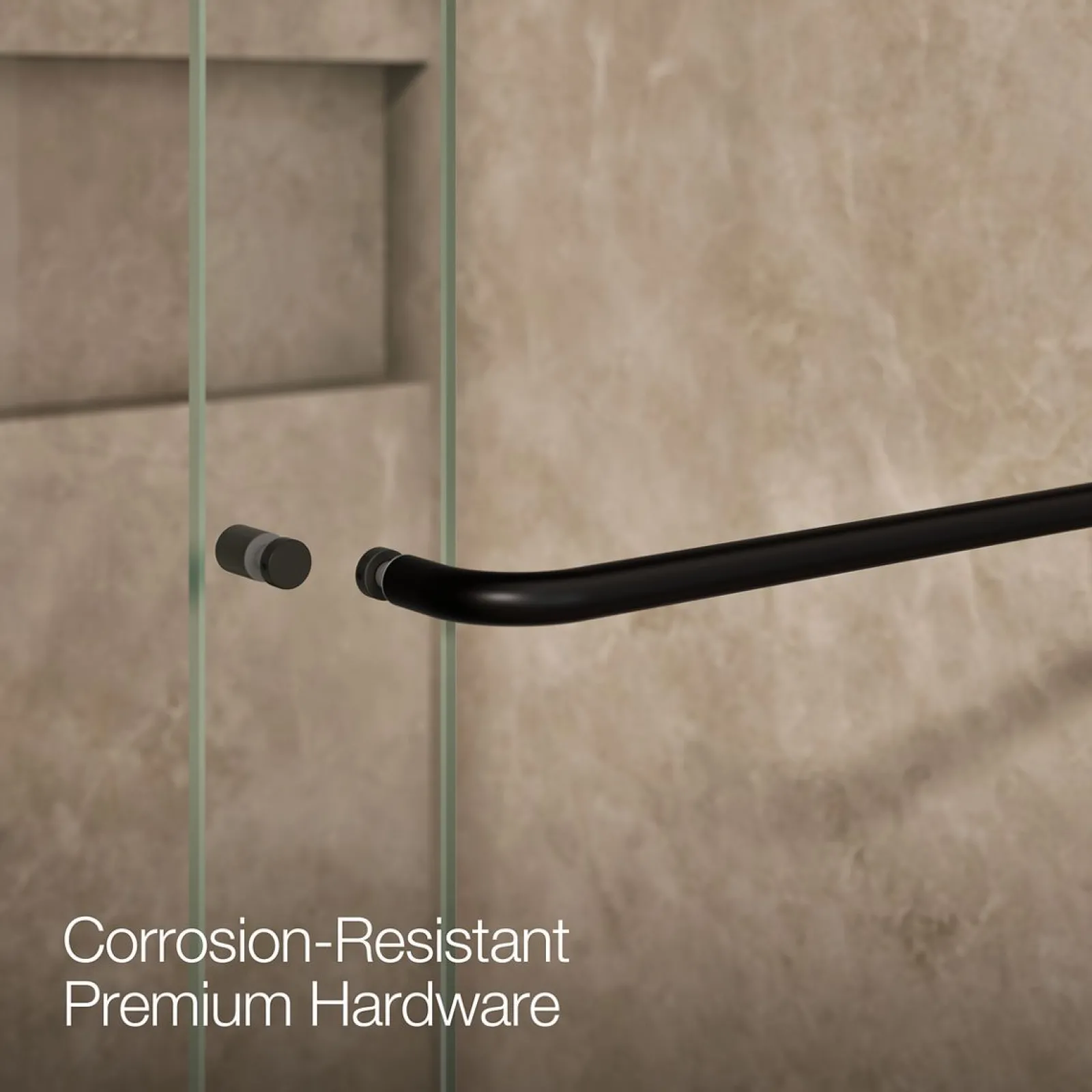 54"-60" W x 80-1/4" H bypass shower door with 3/8"-thick Crystal Clear glass^Kohler Outlet