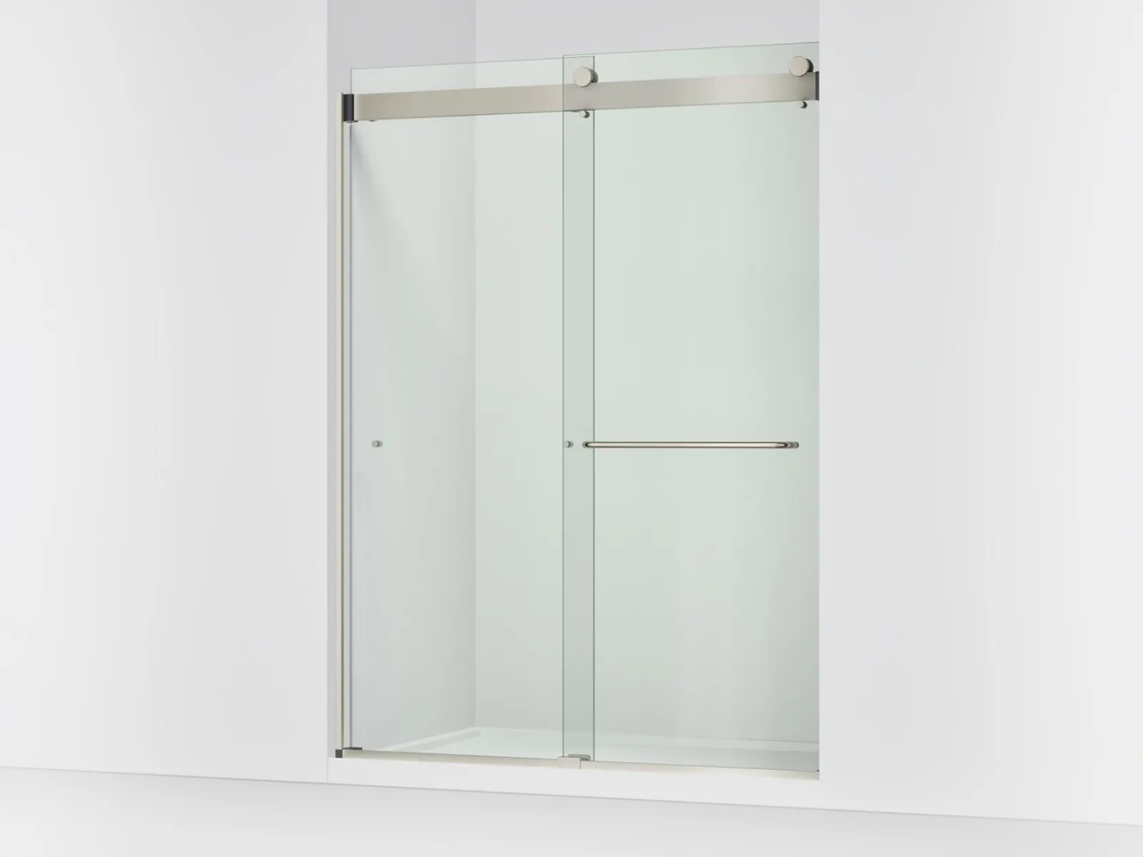 54"-60" W x 80-1/4" H bypass shower door with 3/8"-thick Crystal Clear glass^Kohler Outlet