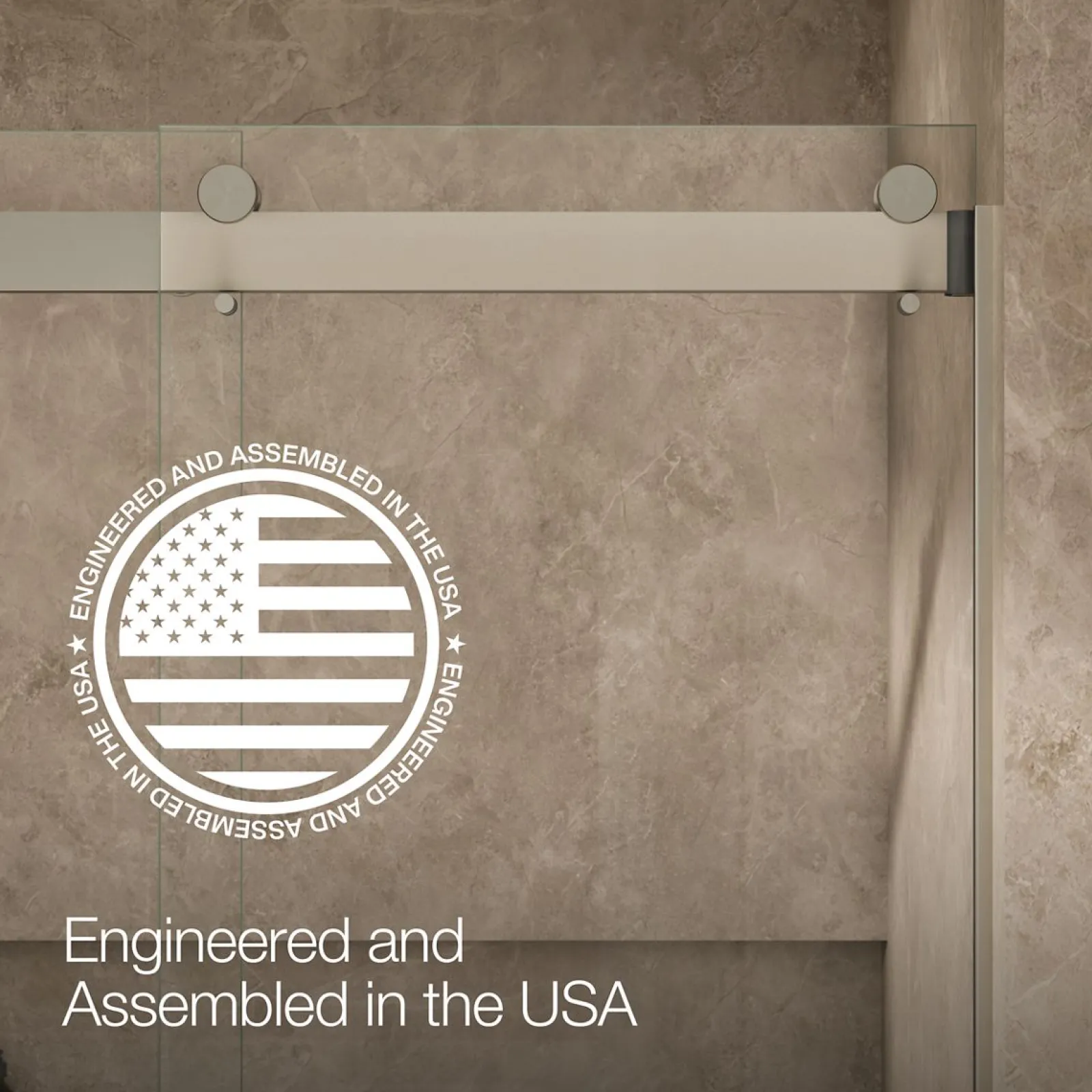 54"-60" W x 80-1/4" H bypass shower door with 3/8"-thick Crystal Clear glass^Kohler Outlet
