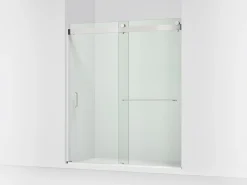 66"-72" W x 80-1/4" H bypass shower door with 3/8"-thick Crystal Clear glass^Kohler Sale