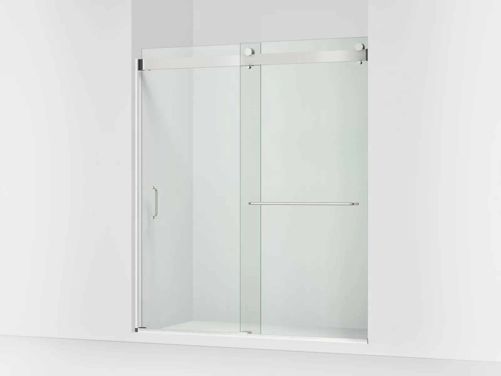 66"-72" W x 80-1/4" H bypass shower door with 3/8"-thick Crystal Clear glass^Kohler Sale