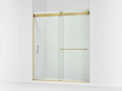 66"-72" W x 80-1/4" H bypass shower door with 3/8"-thick Crystal Clear glass^Kohler Sale