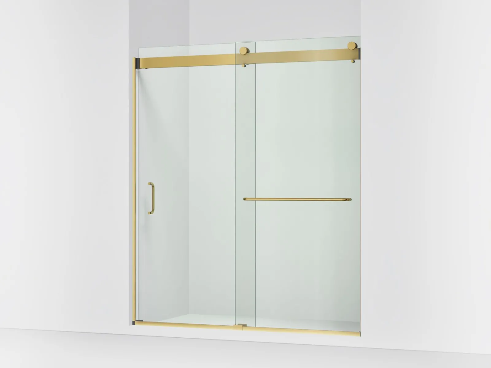 66"-72" W x 80-1/4" H bypass shower door with 3/8"-thick Crystal Clear glass^Kohler Sale