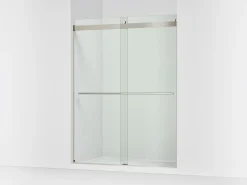 56-5/8"-59-5/8" W x 77.53" H bypass shower door with 5/16"-thick Crystal Clear glass^Kohler Best