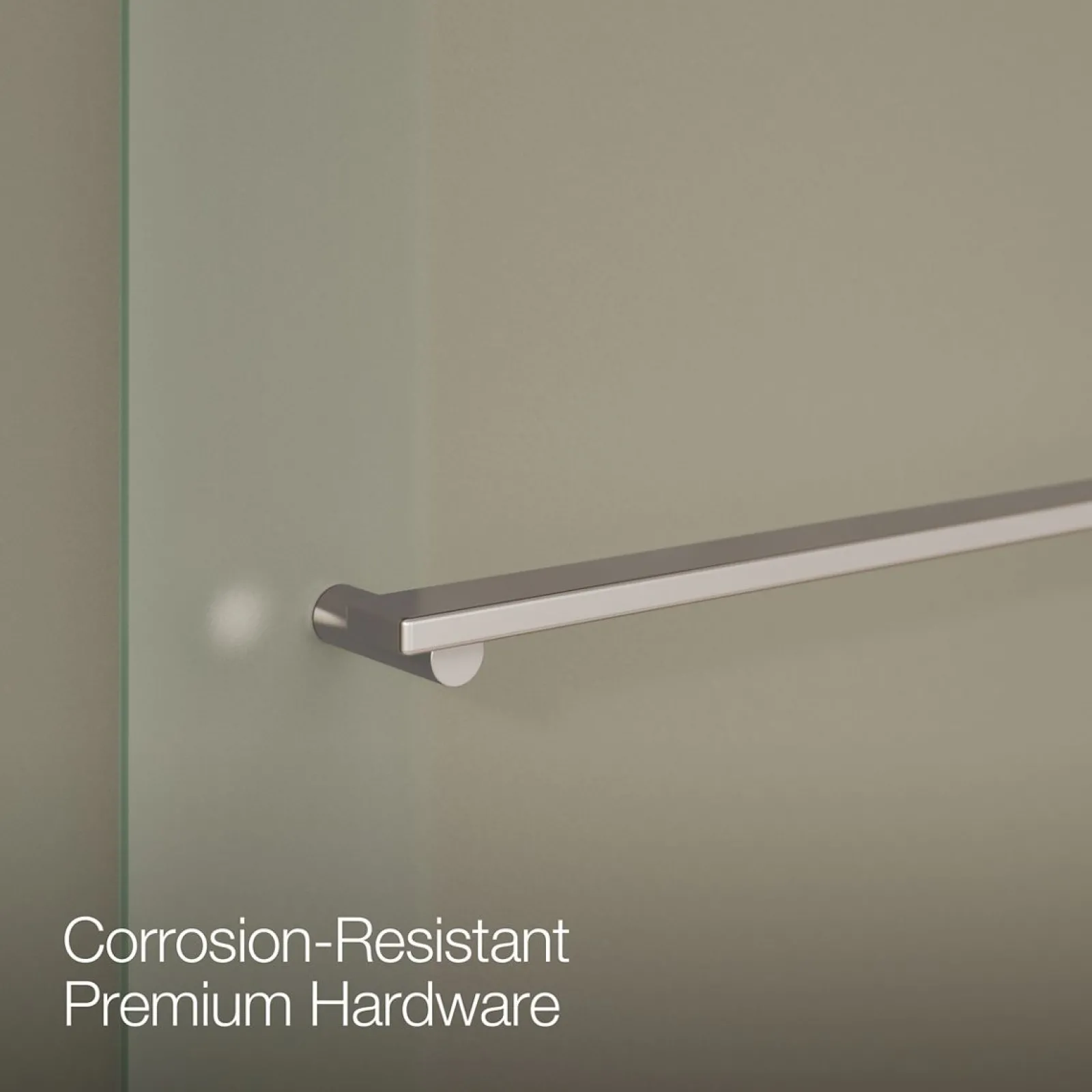 55-5/8"-59-5/8" W x 70" H bypass shower door with 1/4"-thick Frosted glass^Kohler New