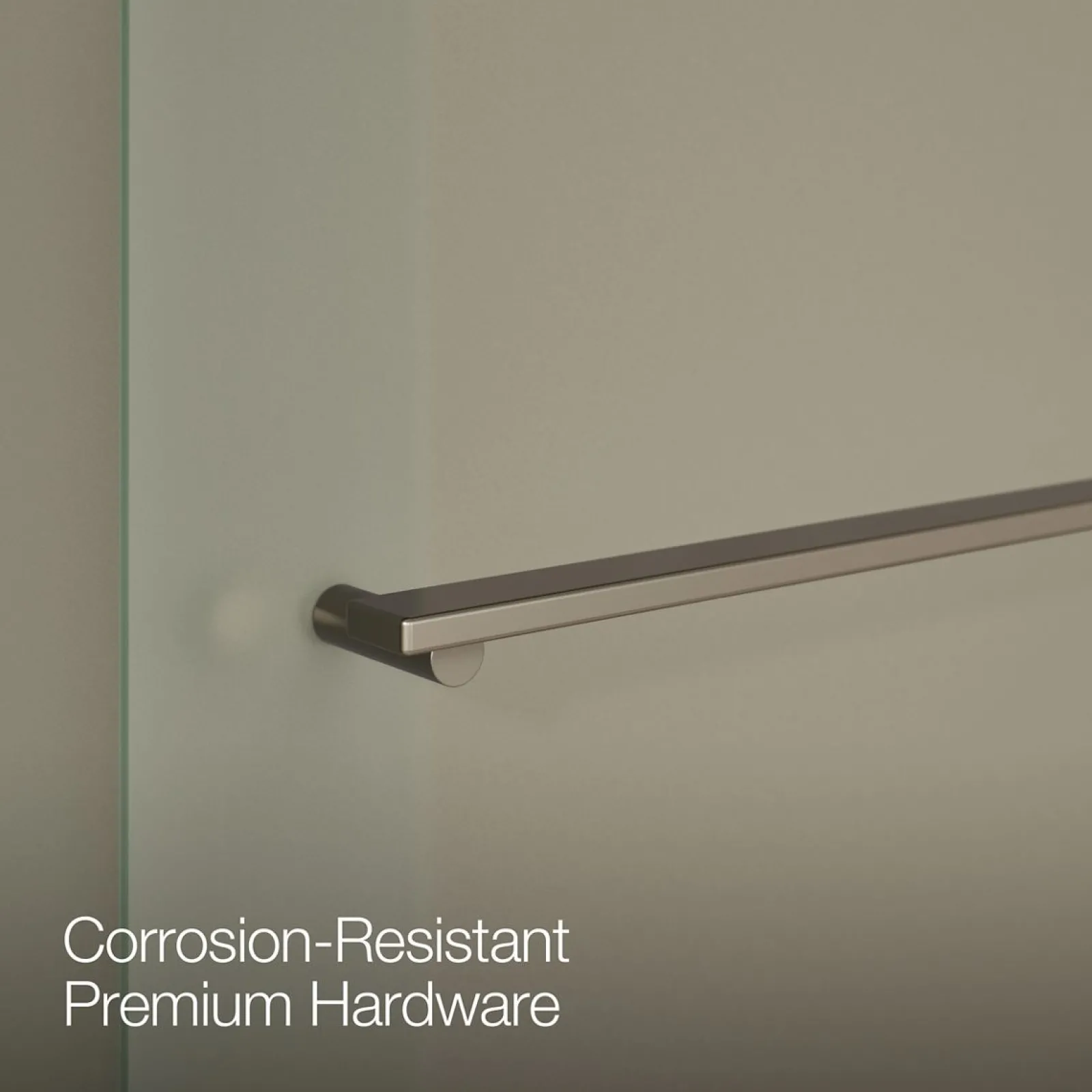 55-5/8"-59-5/8" W x 70" H bypass shower door with 1/4"-thick Frosted glass^Kohler New