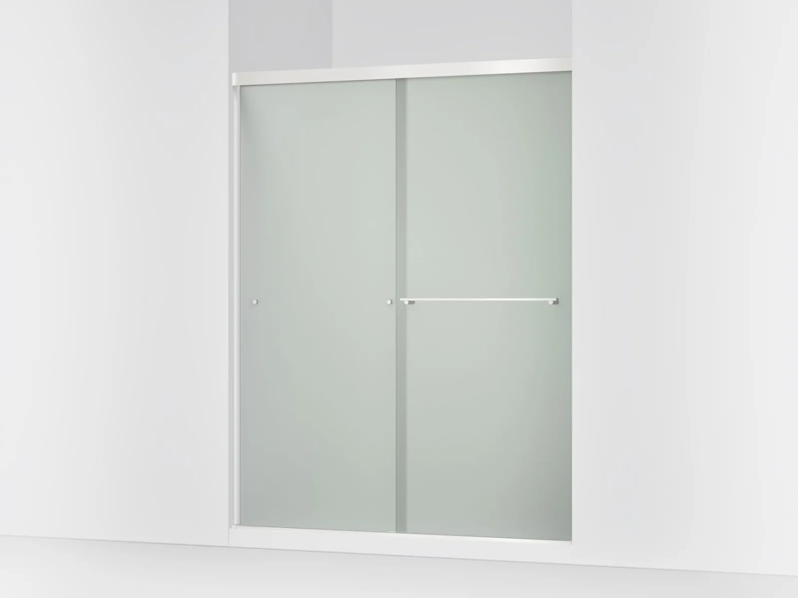 55-5/8"-59-5/8" W x 76" H bypass shower door with 5/16"-thick Frosted glass^Kohler Outlet