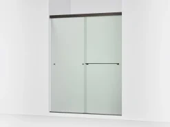 55-5/8"-59-5/8" W x 76" H bypass shower door with 5/16"-thick Frosted glass^Kohler Outlet