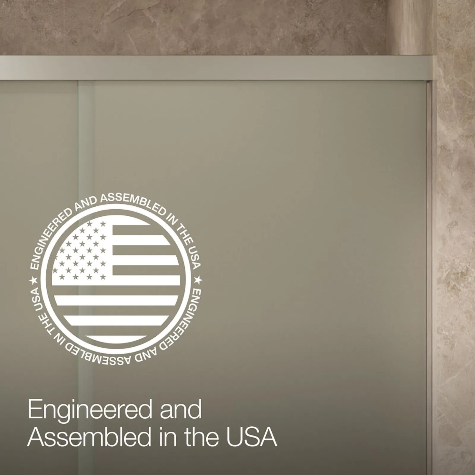 55-5/8"-59-5/8" W x 76" H bypass shower door with 5/16"-thick Frosted glass^Kohler Outlet