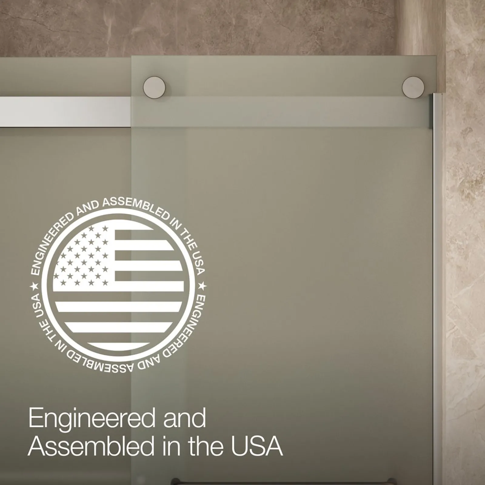 44-5/8"-47-5/8" W x 74" H bypass shower door with 1/4"-thick Frosted glass^Kohler Online