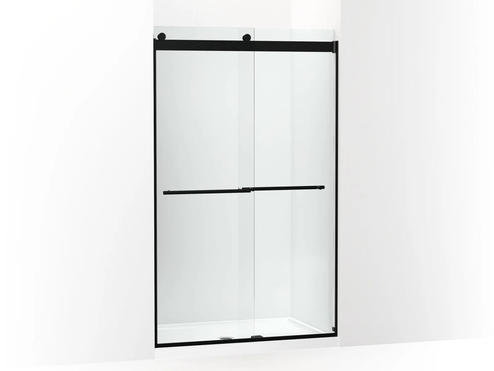 44-5/8"-47-5/8" W x 77.53" H bypass shower door with 5/16"-thick Crystal Clear glass^Kohler Hot