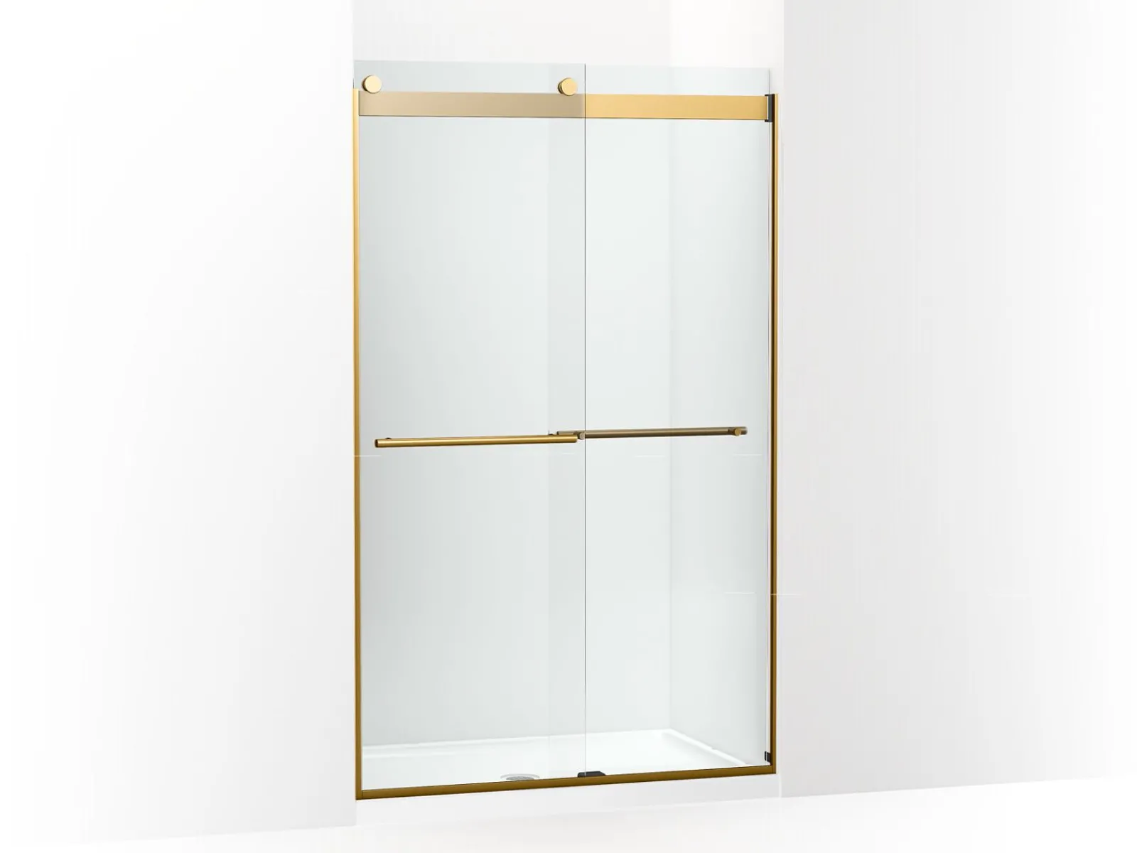 44-5/8"-47-5/8" W x 77.53" H bypass shower door with 5/16"-thick Crystal Clear glass^Kohler Hot
