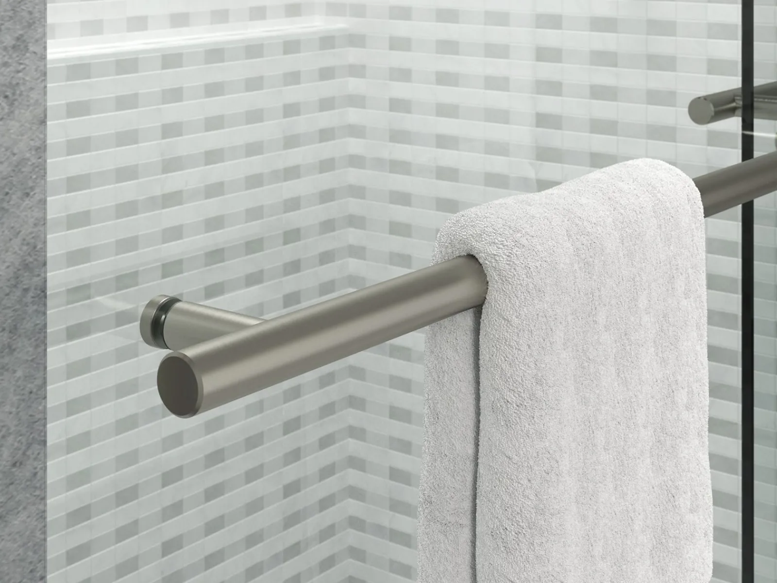 44-5/8"-47-5/8" W x 77.53" H bypass shower door with 5/16"-thick Crystal Clear glass^Kohler Hot