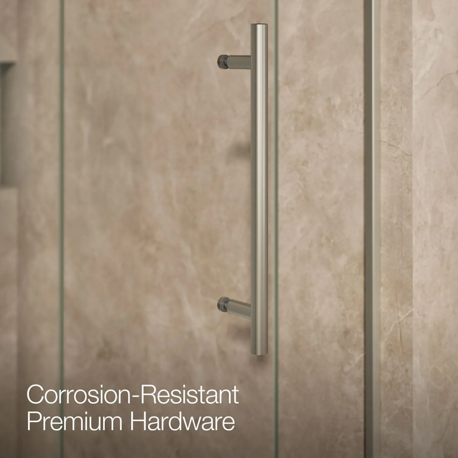 44-5/8"-47-5/8" W x 81.61" H bypass shower door with 3/8"-thick Crystal Clear glass^Kohler Clearance