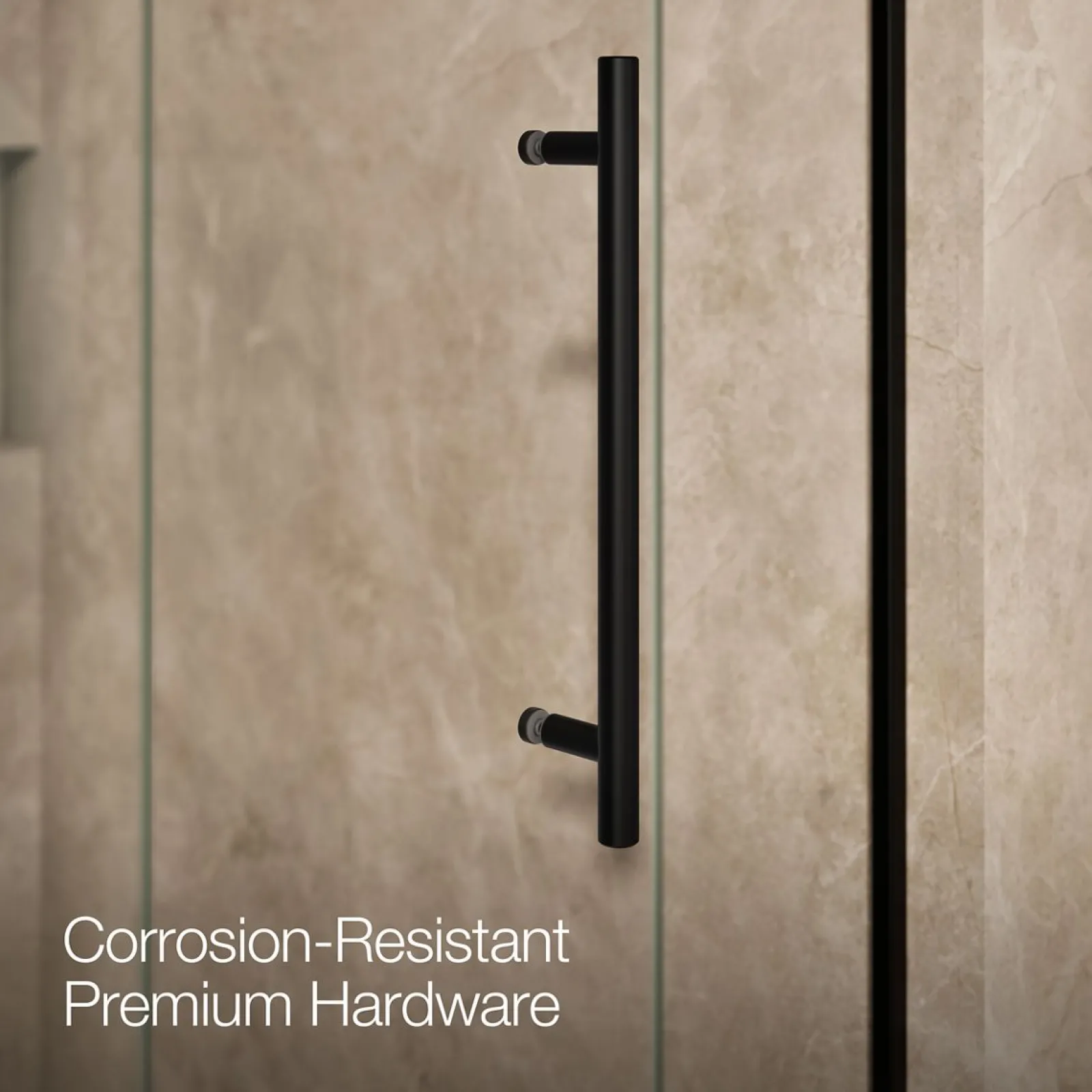 44-5/8"-47-5/8" W x 81.61" H bypass shower door with 3/8"-thick Crystal Clear glass^Kohler Clearance