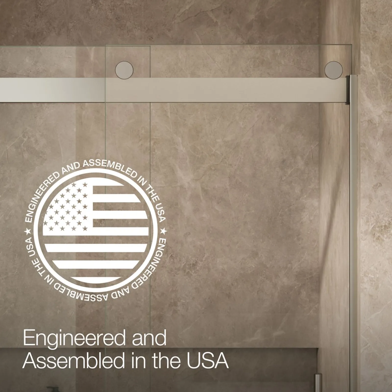 44-5/8"-47-5/8" W x 81.61" H bypass shower door with 3/8"-thick Crystal Clear glass^Kohler Clearance