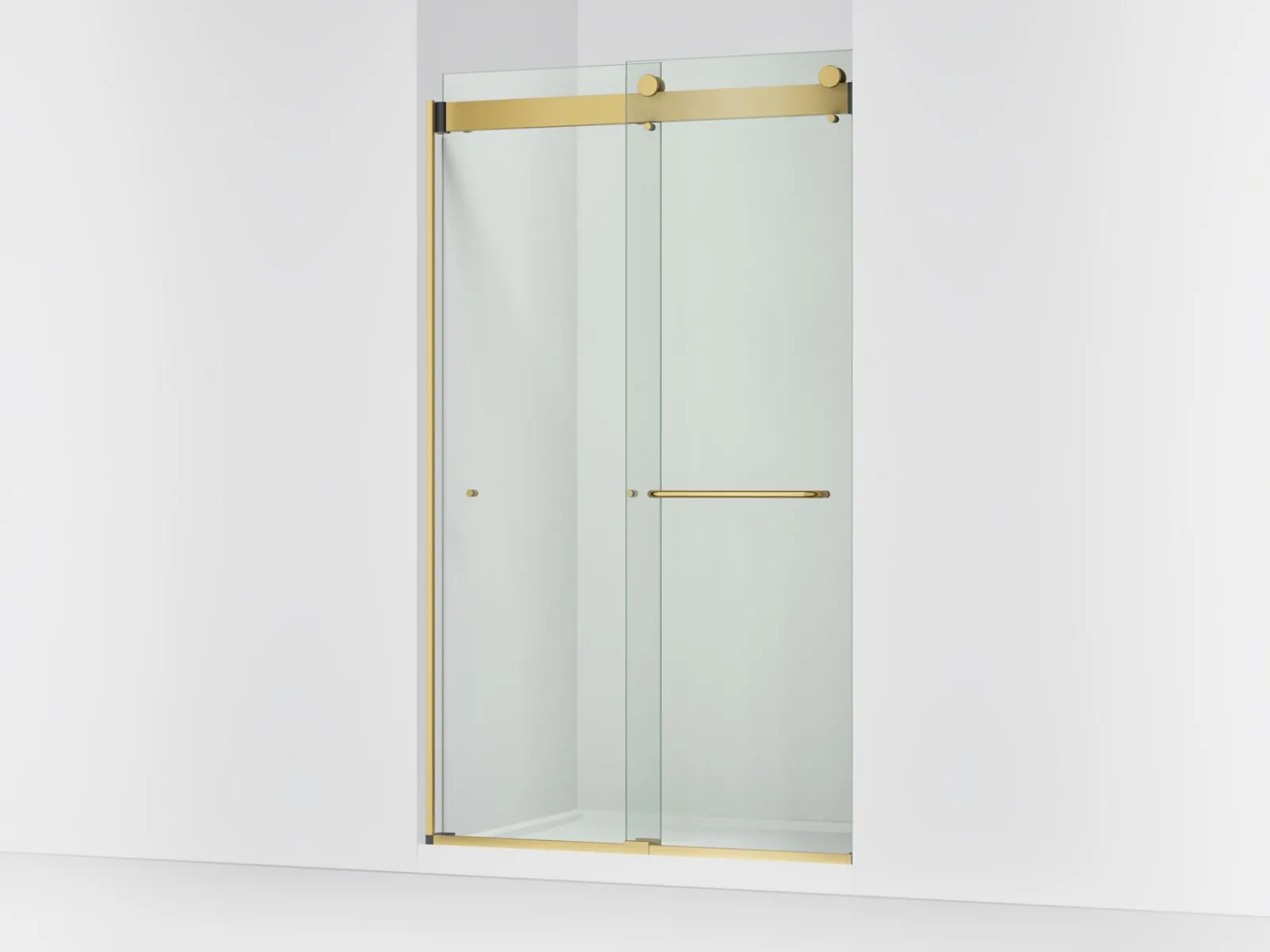 44"-48" W x 80-1/4" H bypass shower door with 3/8"-thick Crystal Clear glass^Kohler
