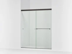 55-5/8"-59-5/8" W x 70" H bypass shower door with 5/16"-thick Crystal Clear glass^Kohler Clearance