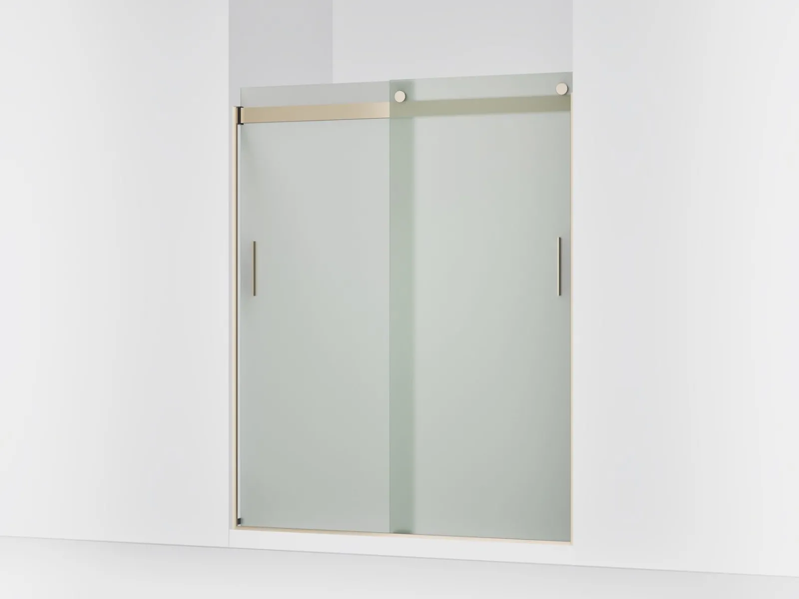 56-5/8"-59-5/8" W x 74" H bypass shower door with 1/4"-thick Frosted glass^Kohler Sale