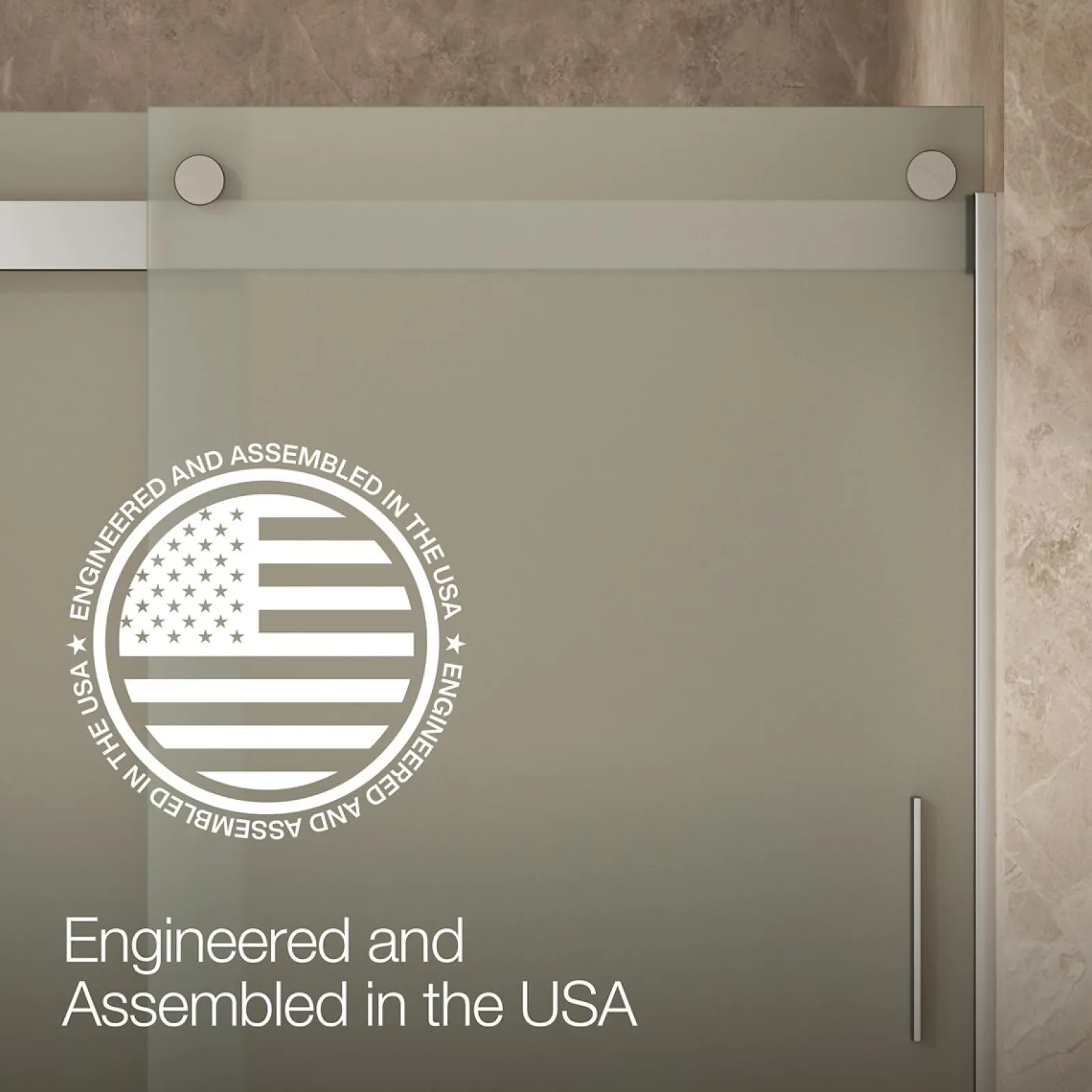 56-5/8"-59-5/8" W x 74" H bypass shower door with 1/4"-thick Frosted glass^Kohler Sale