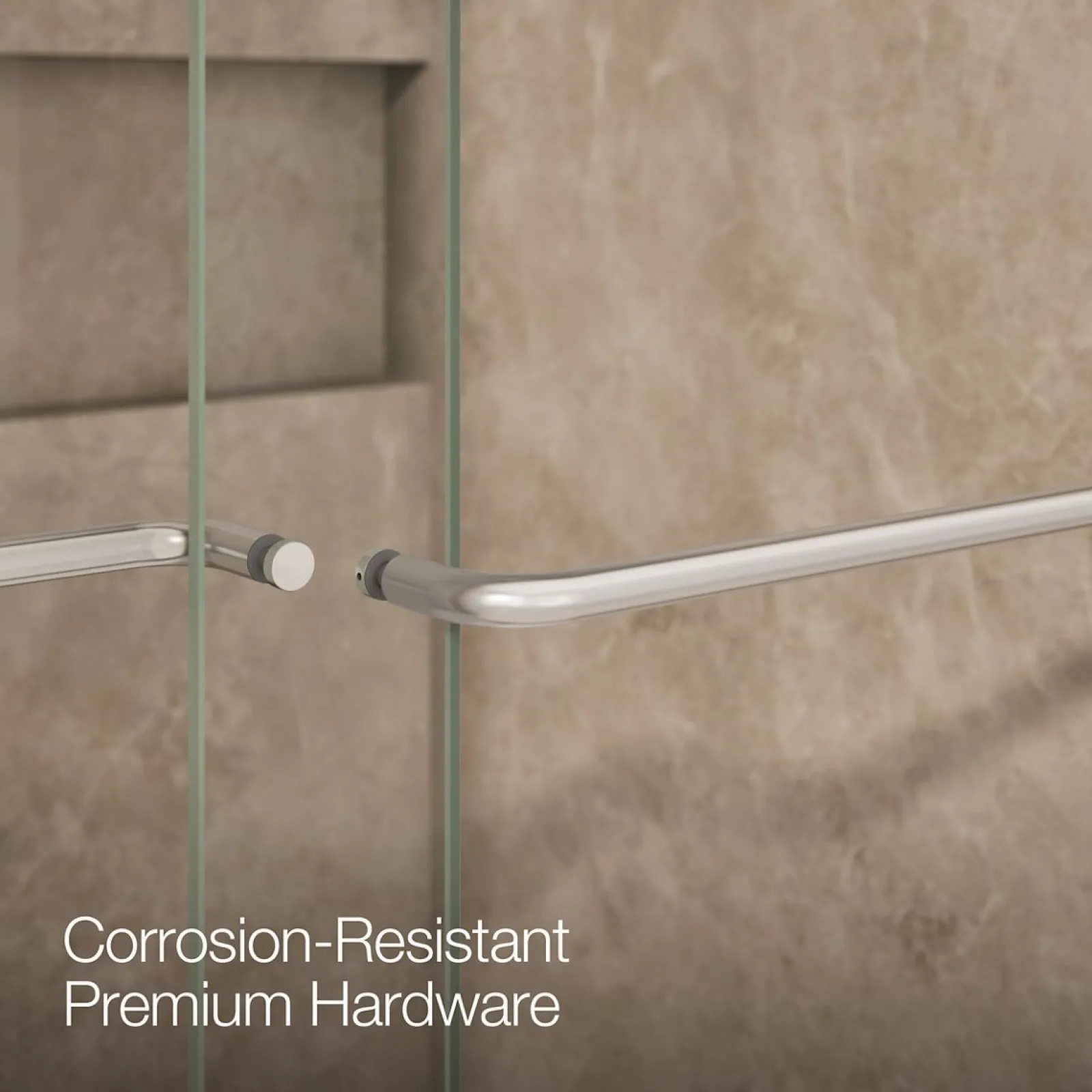 54"-60" W x 80-1/4" H bypass shower door with 3/8"-thick Crystal Clear glass^Kohler Outlet