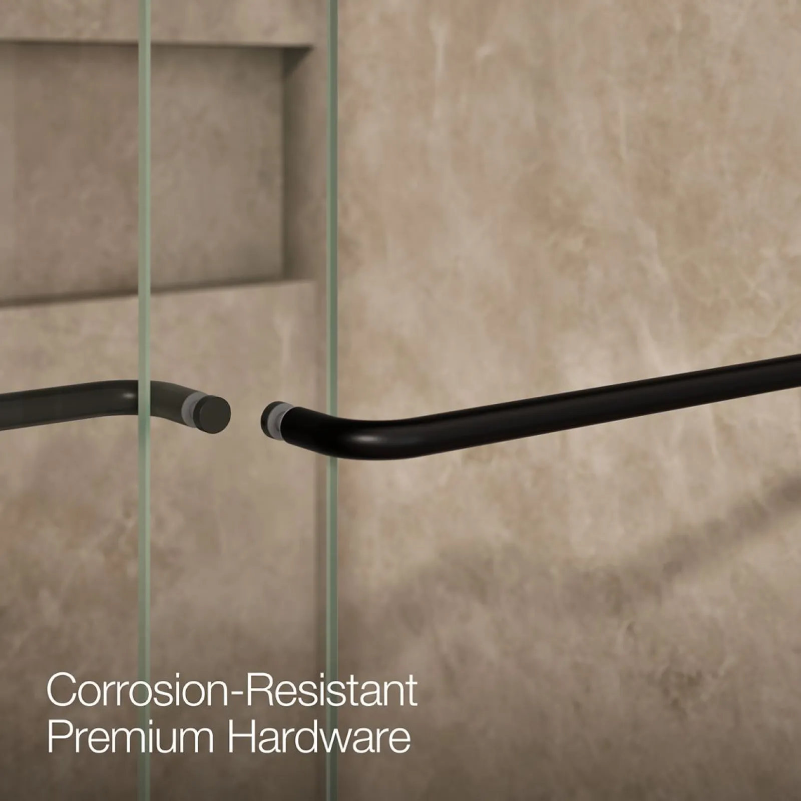 54"-60" W x 80-1/4" H bypass shower door with 3/8"-thick Crystal Clear glass^Kohler Outlet