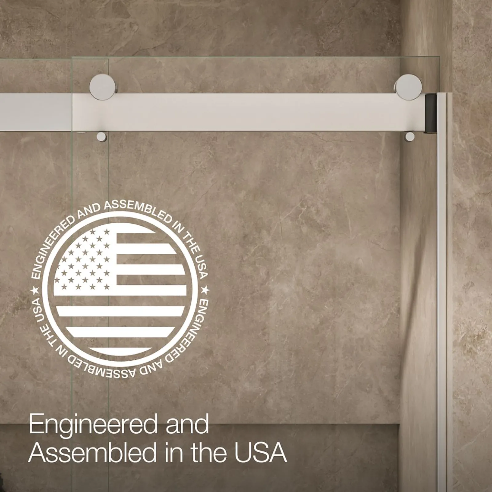 54"-60" W x 80-1/4" H bypass shower door with 3/8"-thick Crystal Clear glass^Kohler Outlet