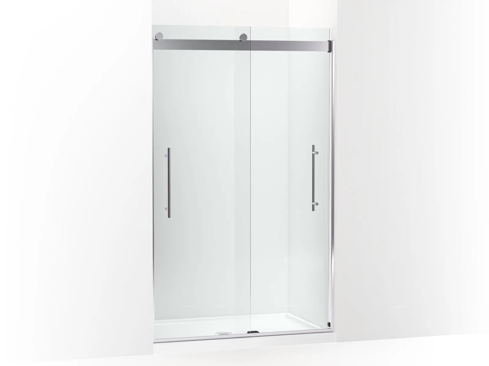 44-5/8"-47-5/8" W x 77.53" H bypass shower door with 5/16"-thick Crystal Clear glass^Kohler Discount