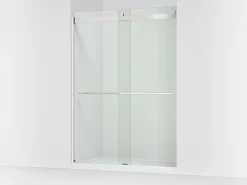 56-5/8"-59-5/8" W x 81.61" H bypass shower door with 3/8"-thick Crystal Clear glass^Kohler Sale