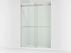 56-5/8"-59-5/8" W x 81.61" H bypass shower door with 3/8"-thick Crystal Clear glass^Kohler Sale