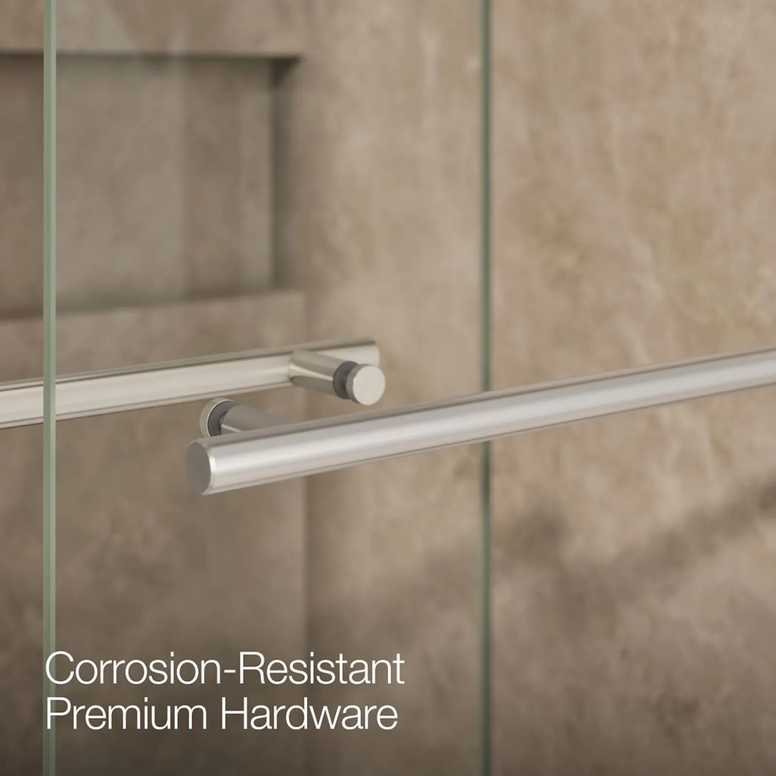 56-5/8"-59-5/8" W x 81.61" H bypass shower door with 3/8"-thick Crystal Clear glass^Kohler Sale