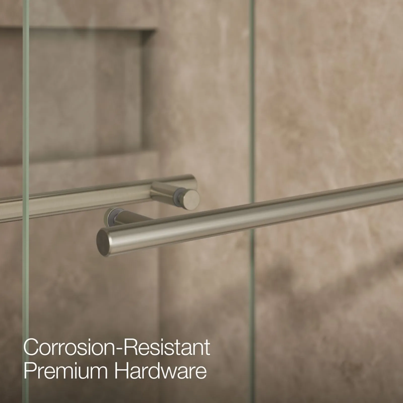 56-5/8"-59-5/8" W x 81.61" H bypass shower door with 3/8"-thick Crystal Clear glass^Kohler Sale