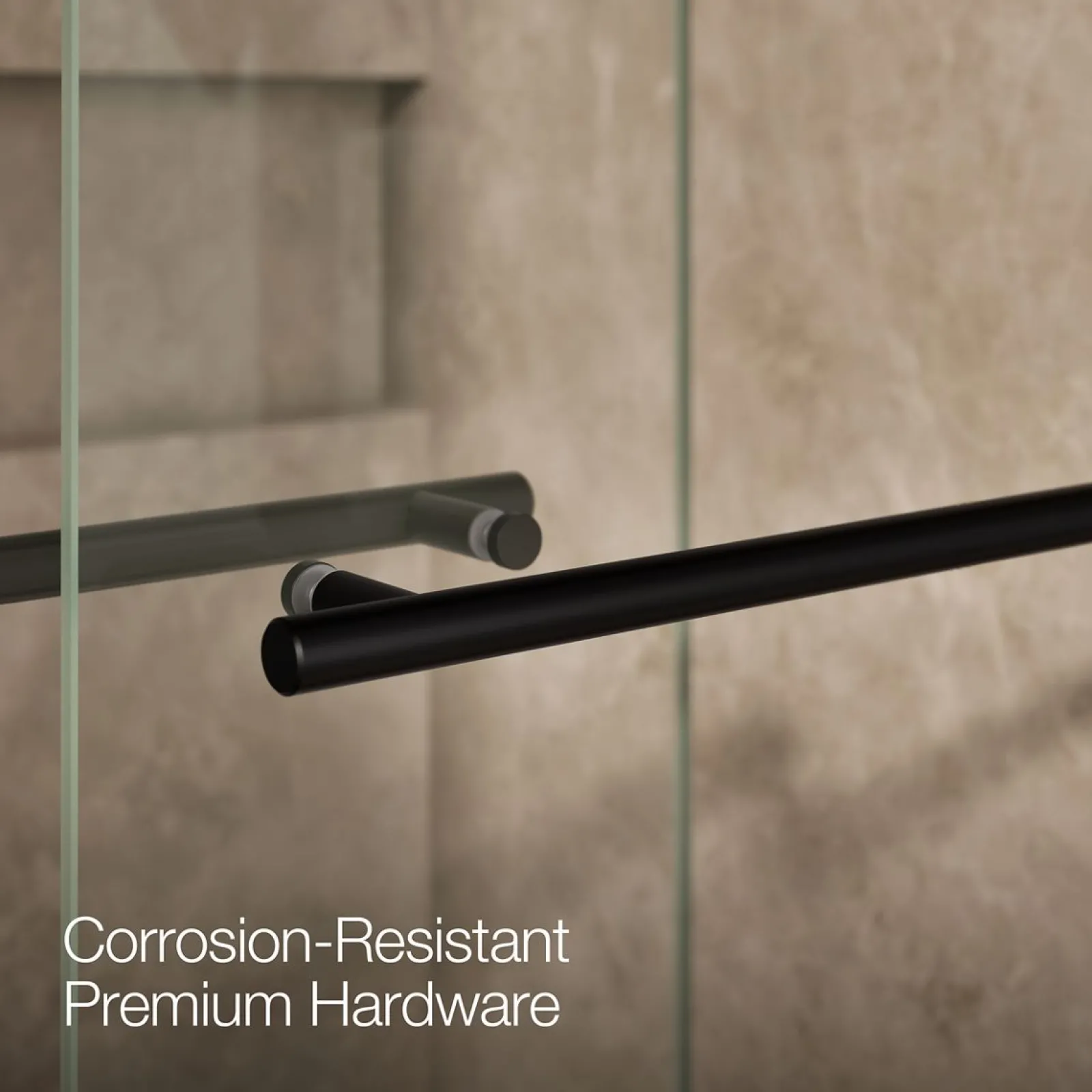 56-5/8"-59-5/8" W x 81.61" H bypass shower door with 3/8"-thick Crystal Clear glass^Kohler Sale