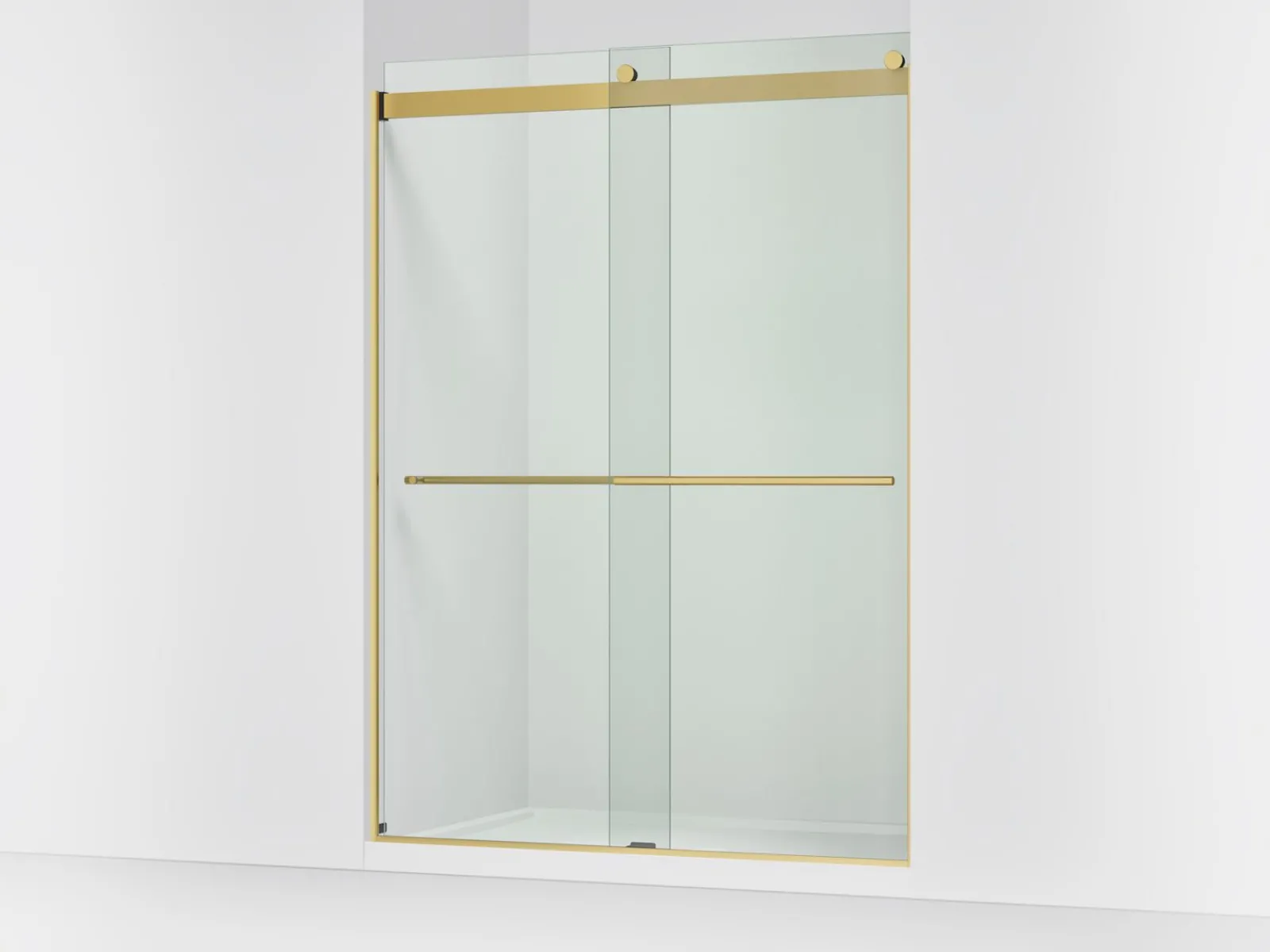 56-5/8"-59-5/8" W x 81.61" H bypass shower door with 3/8"-thick Crystal Clear glass^Kohler Sale