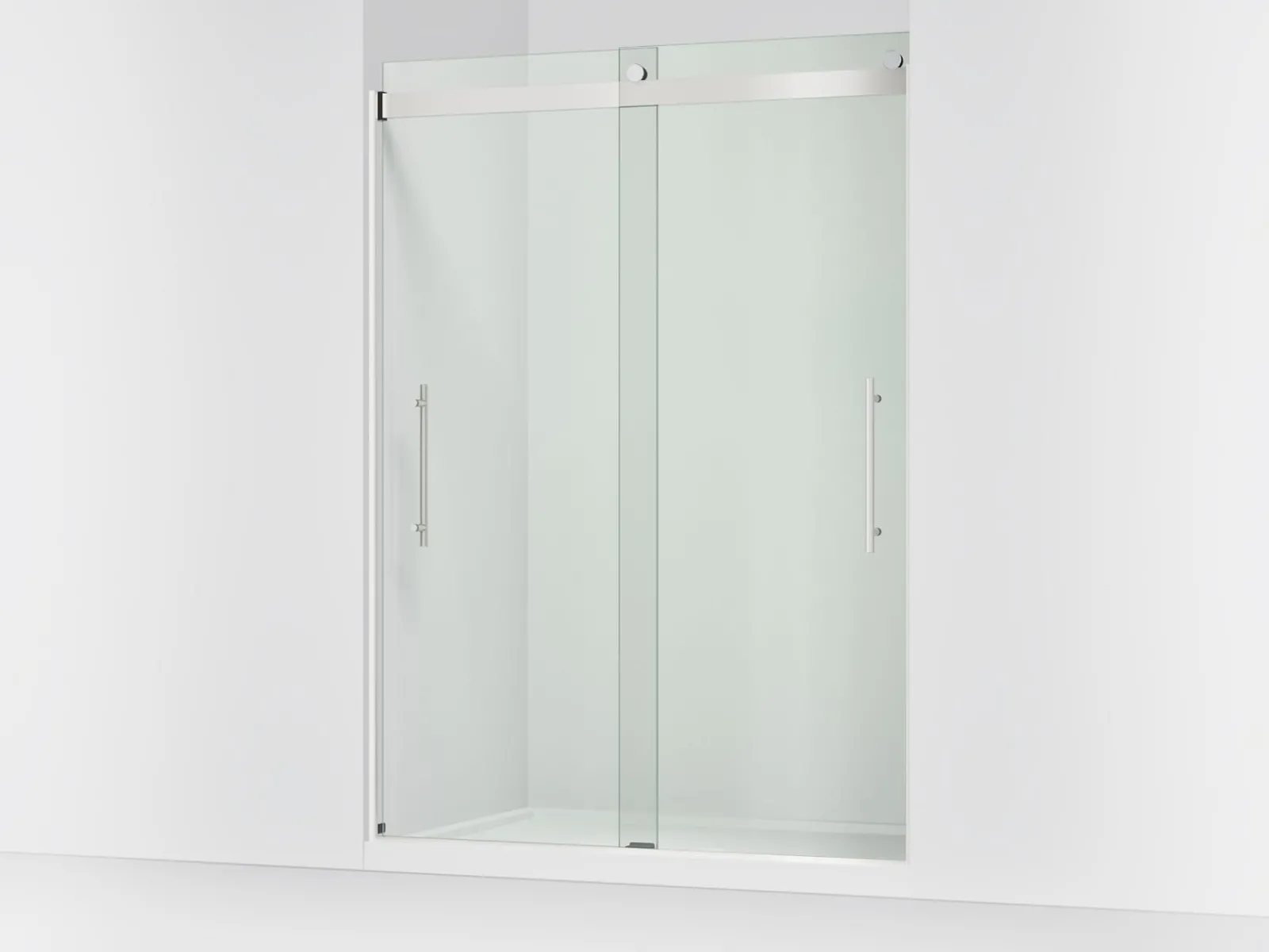 56-5/8"-59-5/8" W x 81.61" H bypass shower door with 3/8"-thick Crystal Clear glass^Kohler New