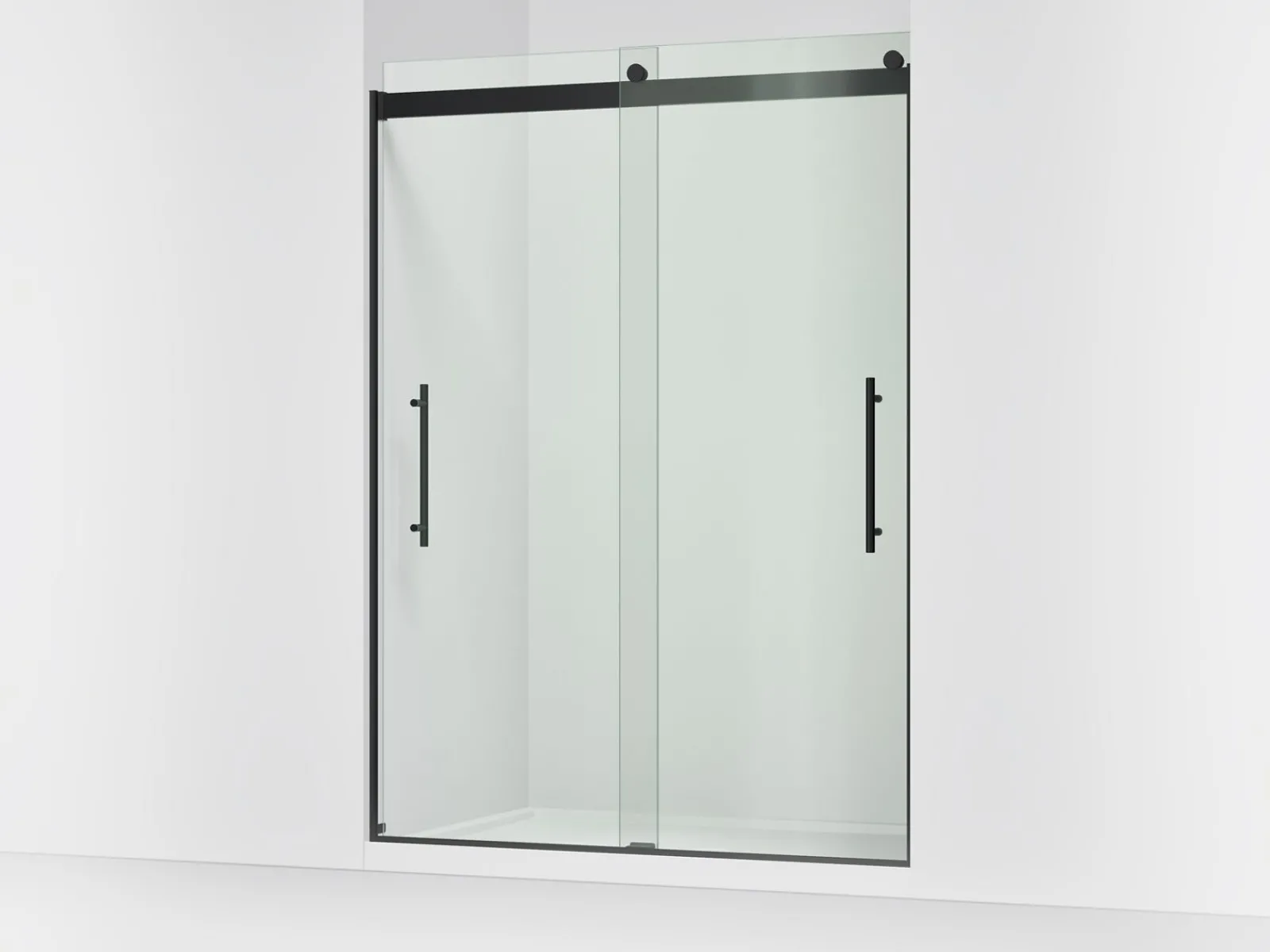56-5/8"-59-5/8" W x 81.61" H bypass shower door with 3/8"-thick Crystal Clear glass^Kohler New