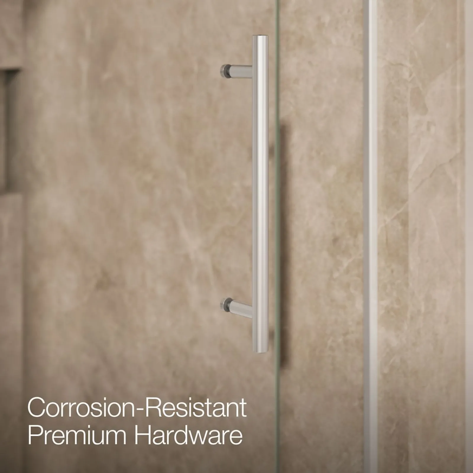 56-5/8"-59-5/8" W x 81.61" H bypass shower door with 3/8"-thick Crystal Clear glass^Kohler New