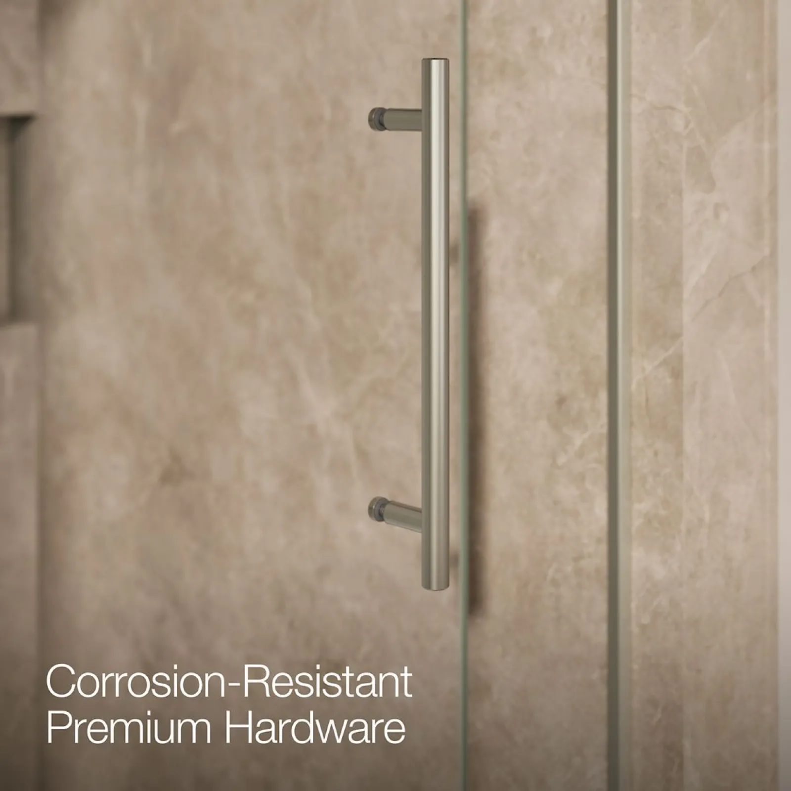 56-5/8"-59-5/8" W x 81.61" H bypass shower door with 3/8"-thick Crystal Clear glass^Kohler New