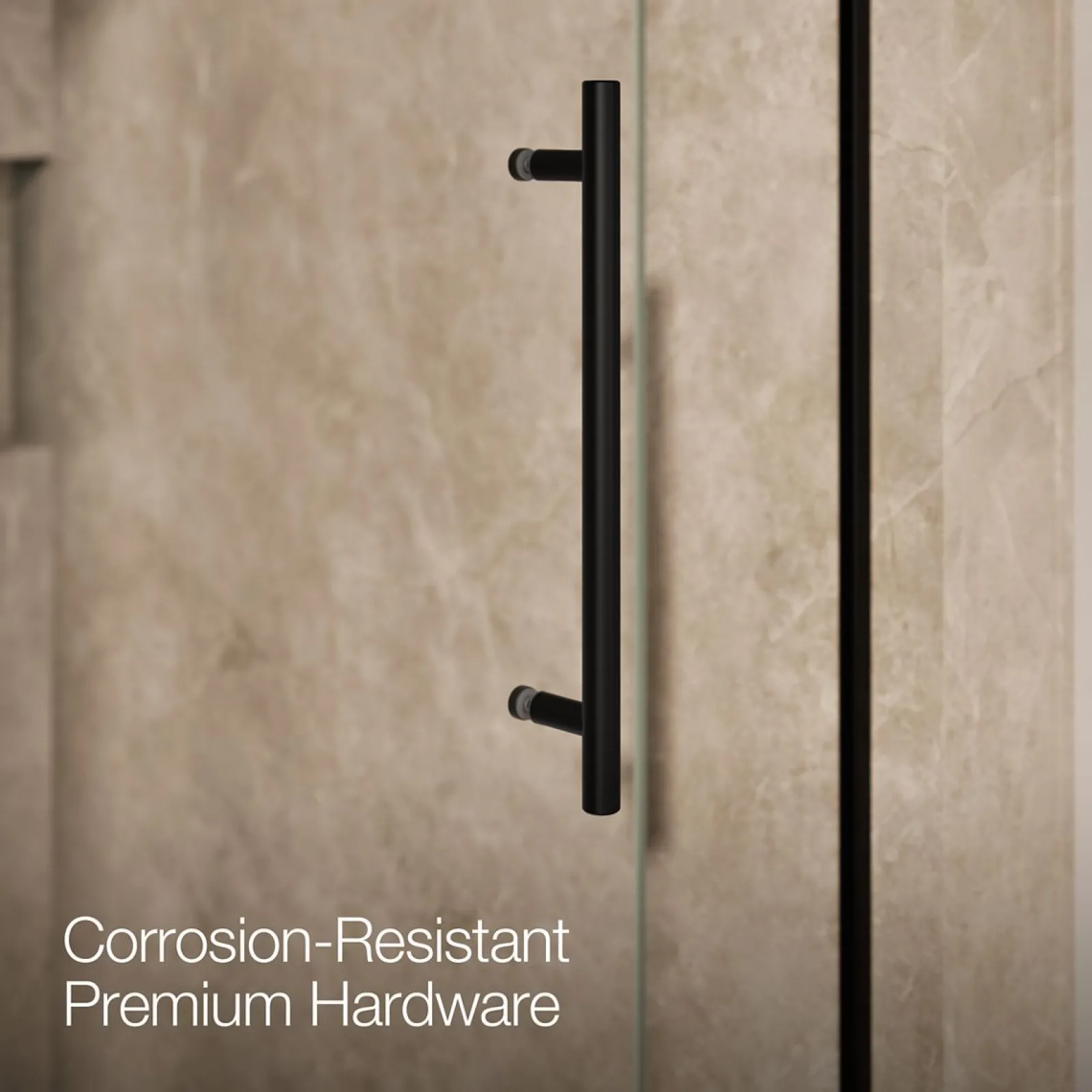 56-5/8"-59-5/8" W x 81.61" H bypass shower door with 3/8"-thick Crystal Clear glass^Kohler New