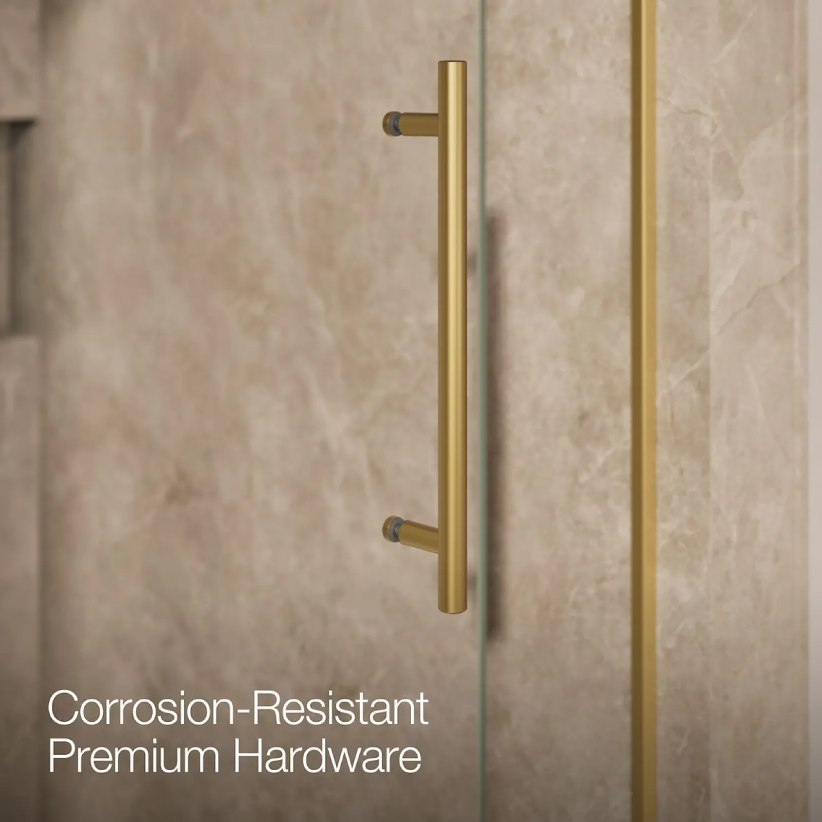 56-5/8"-59-5/8" W x 81.61" H bypass shower door with 3/8"-thick Crystal Clear glass^Kohler New