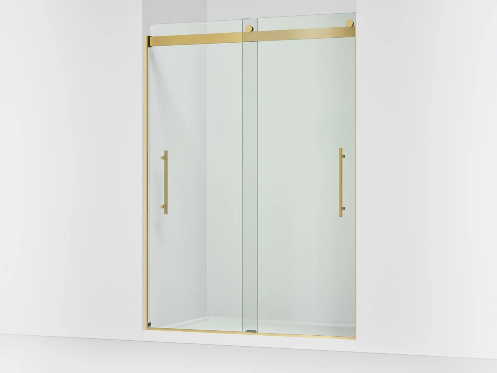 56-5/8"-59-5/8" W x 81.61" H bypass shower door with 3/8"-thick Crystal Clear glass^Kohler New