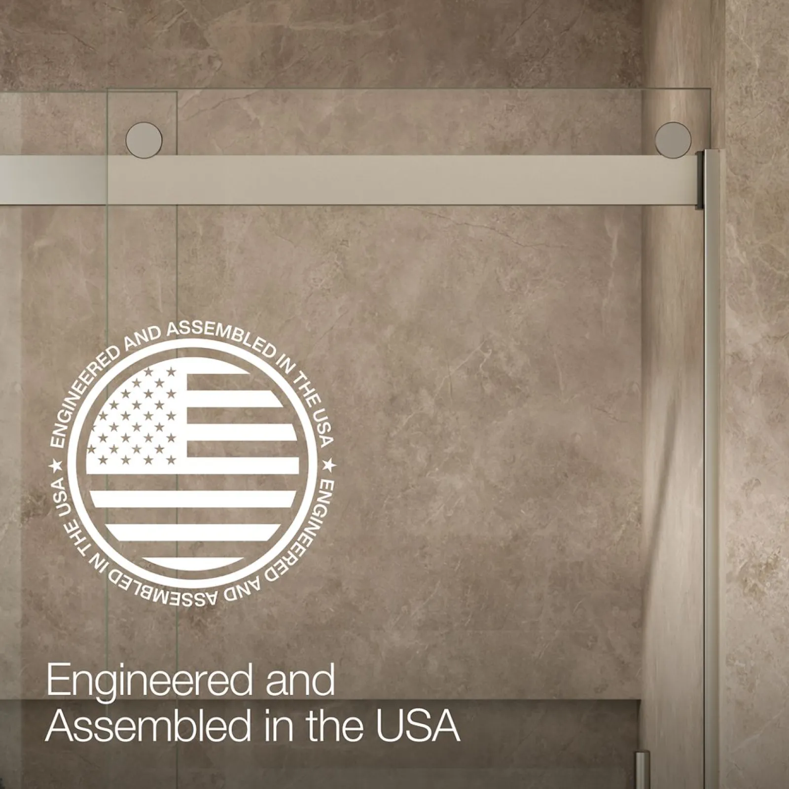 56-5/8"-59-5/8" W x 81.61" H bypass shower door with 3/8"-thick Crystal Clear glass^Kohler New