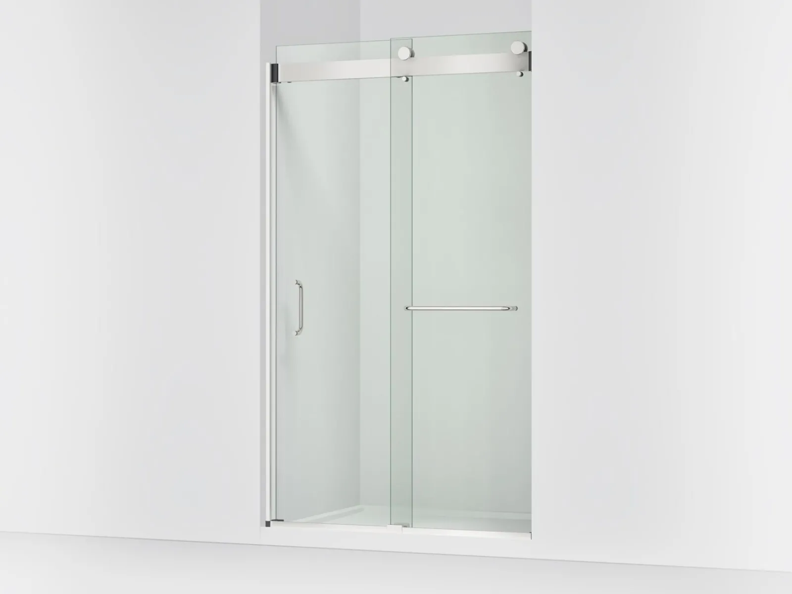 44"-48" W x 80-1/4" H bypass shower door with 3/8"-thick Crystal Clear glass^Kohler
